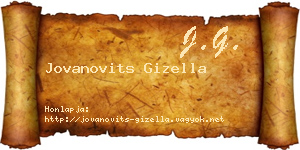 Jovanovits Gizella névjegykártya